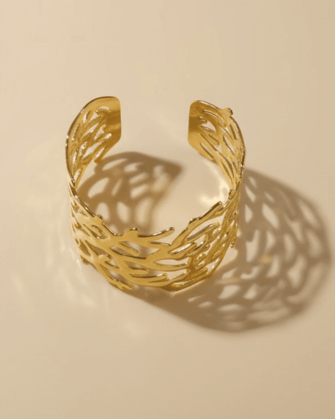  Abstract Coral Branch Cuff Bracelet