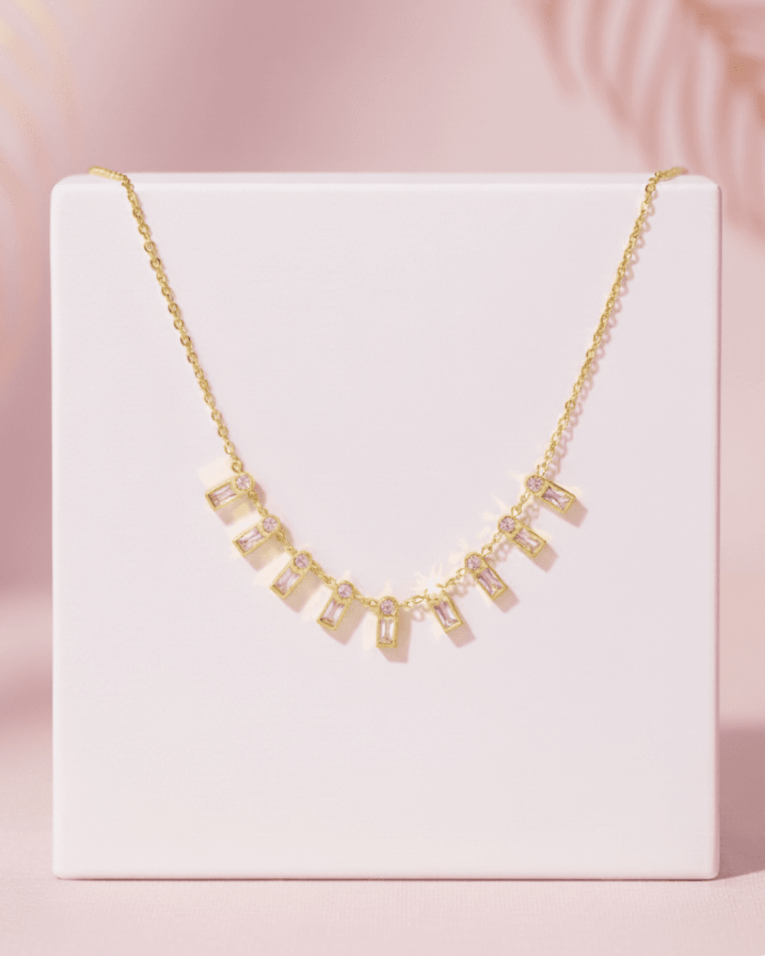 Baguette Crystal Collar Necklace